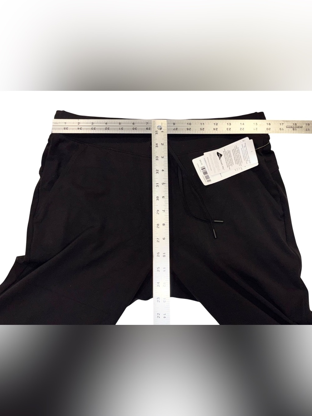 NWT Athleta Powervita Pant Women’s Black Athleisure Joggers Ankle 122593 Sz M - Picture 11 of 12